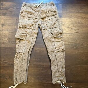 Ost Tan Patterned Cargo Pants